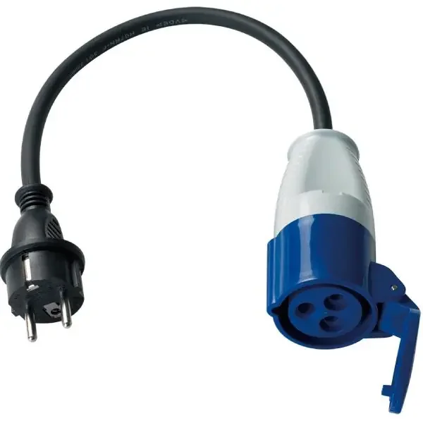 Adapter CCE Kupplung -> Schuko Stecker Kabel 3×2,5mm² L=0,5m Super-Preis