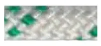 Allpa Allcord-21, Doppelt Geflochtene Schotleine, Ø12mm, Weiß Mit Grünem Kennfaden, 200m
