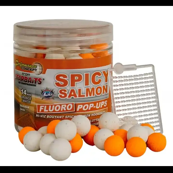 Boilies Starbaits Performance Concept Spicy Salmon Fluo Pop Up