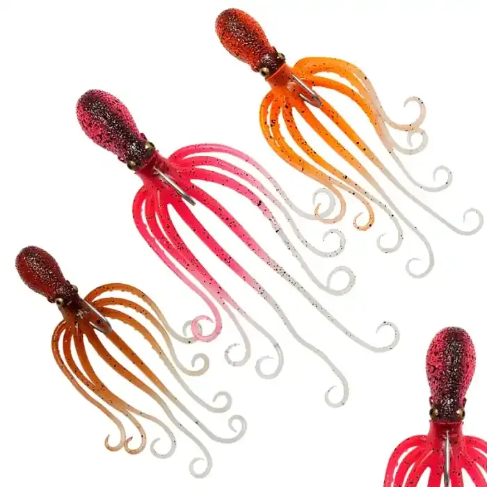 Gummiköder Savage gear Salt 3D Oktopus – 120 gr brown glow
