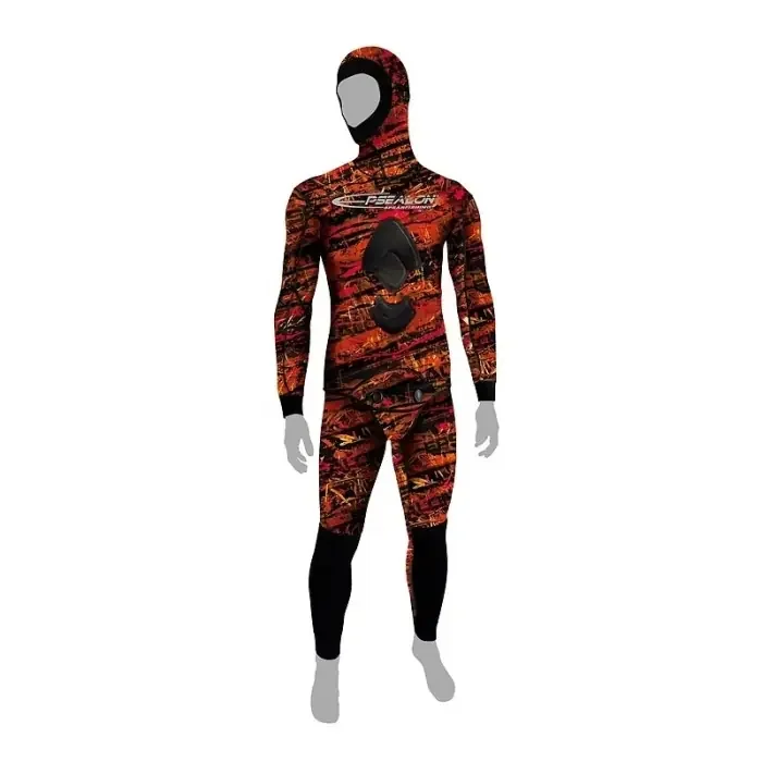 Neoprenanzug speerfischen Epsealon Red Fusion Camo 3 mm