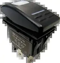 Wasserdichter Schalter Mit Led-Indikator, 5-Polig, (On)-Off-On, 15a/12v