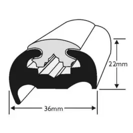 Acrü Scheuerleiste PVC 36x22mm Top-Preis